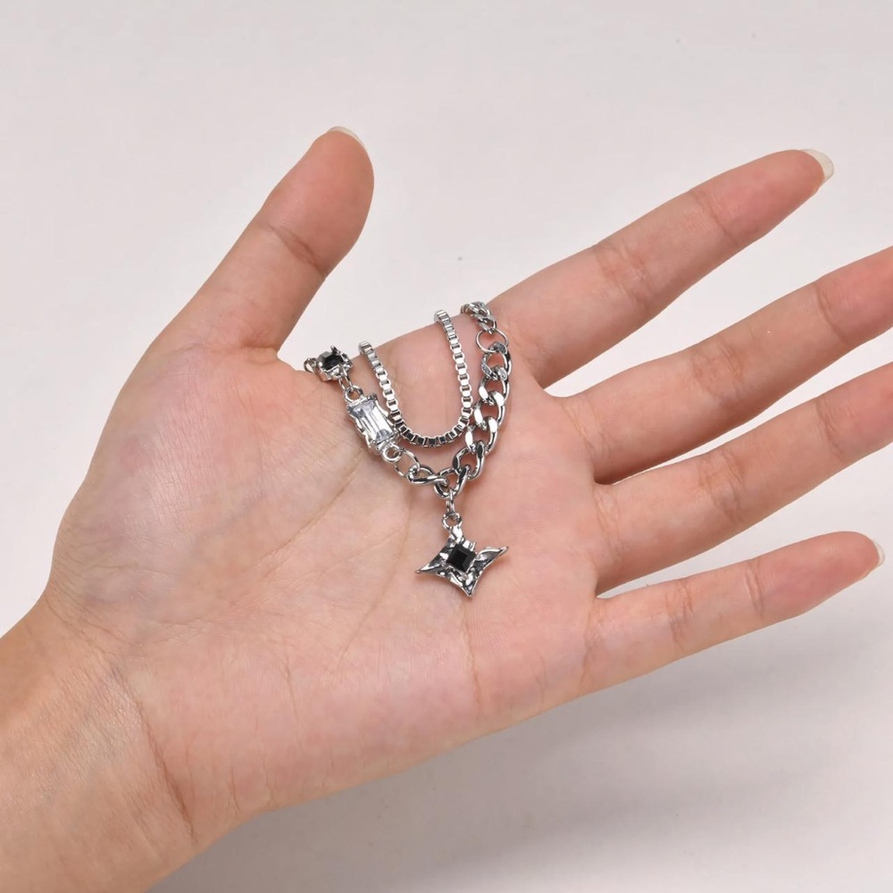 Silver Chain Bracelet with Star Charm